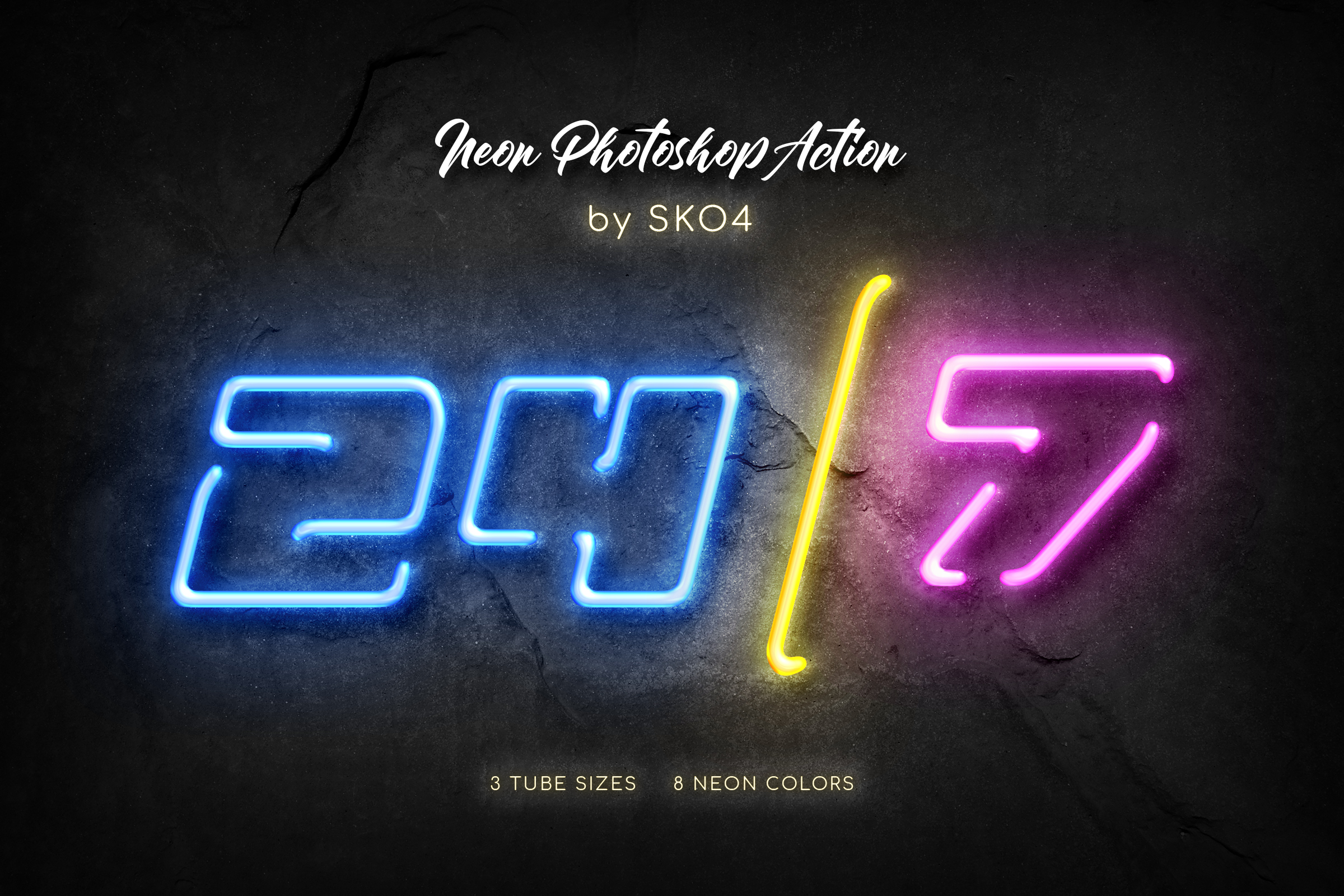 neon photoshop action free download